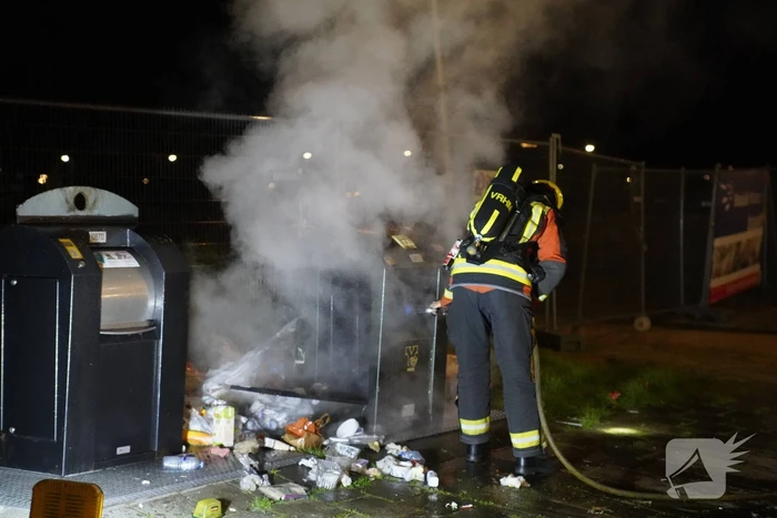 Brand in ondergrondse container