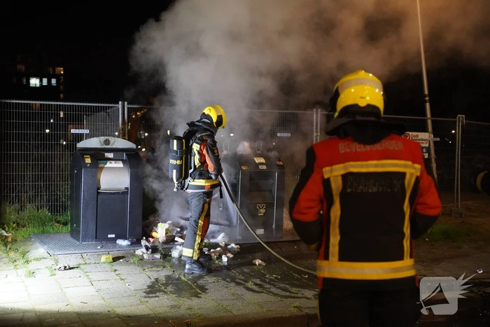 Brand in ondergrondse container