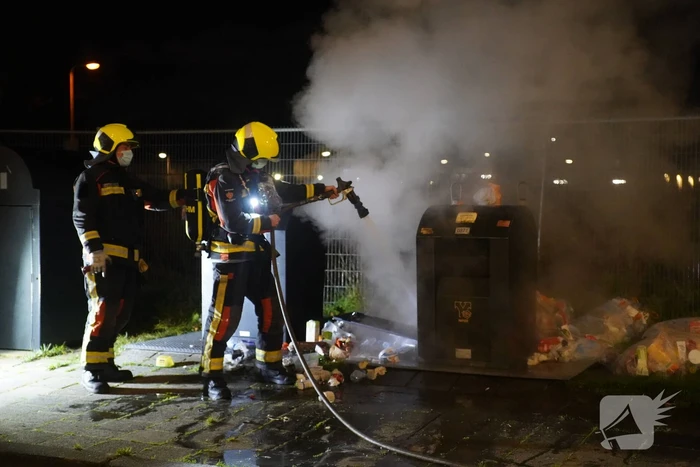Brand in ondergrondse container