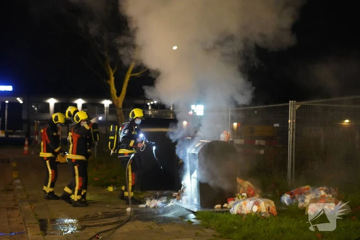 Brand in ondergrondse container