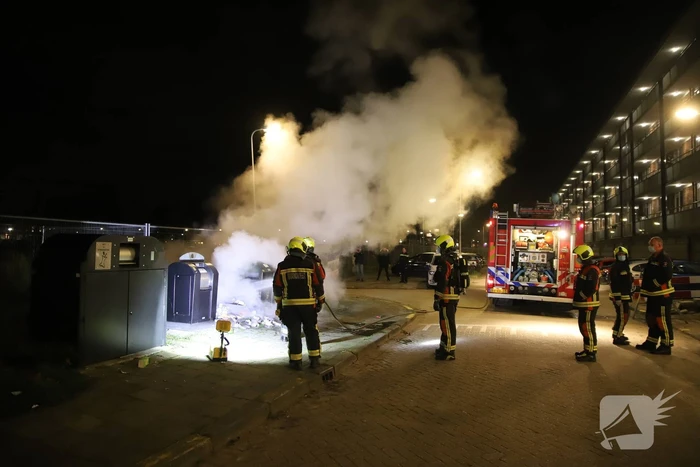 Brand in ondergrondse container