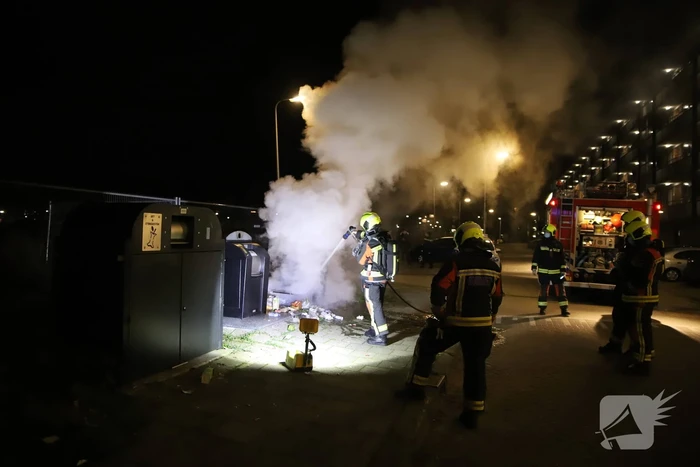 Brand in ondergrondse container