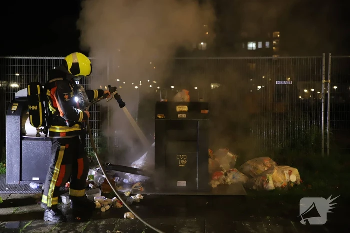 Brand in ondergrondse container