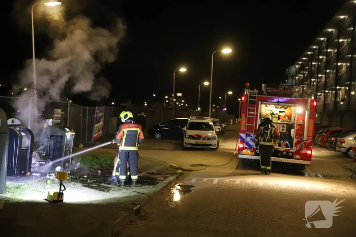 Brand in ondergrondse container