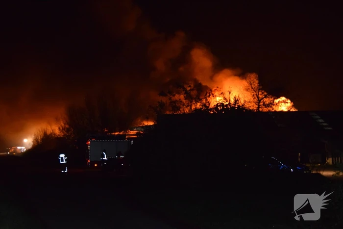 Grote brand verwoest boerenschuur