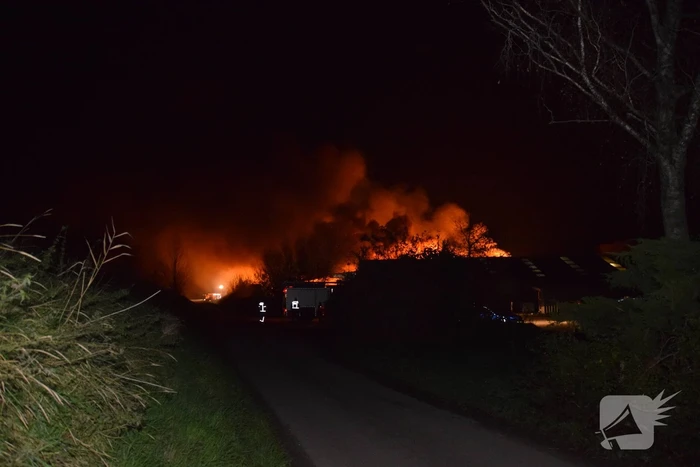 Grote brand verwoest boerenschuur