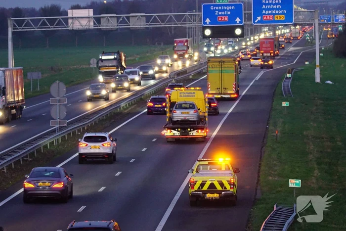 Flinke file door ongeval op snelweg