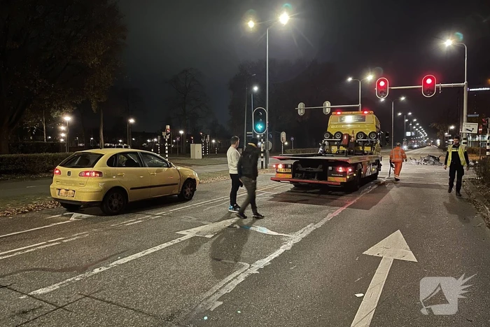 Motorrijder gewond na aanrijding met auto