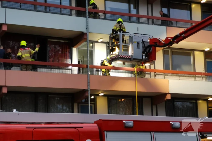 Brand op tweede etage in appartement