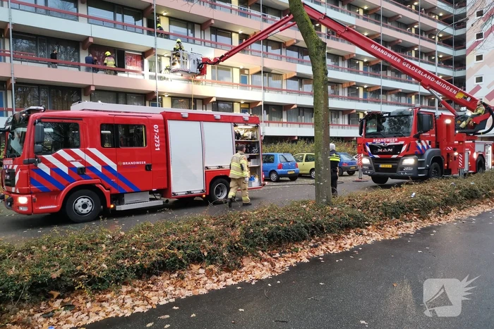 Brand op tweede etage in appartement
