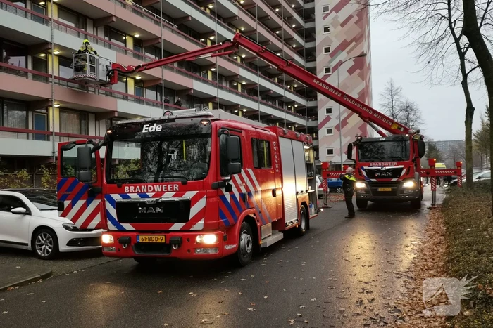 Brand op tweede etage in appartement