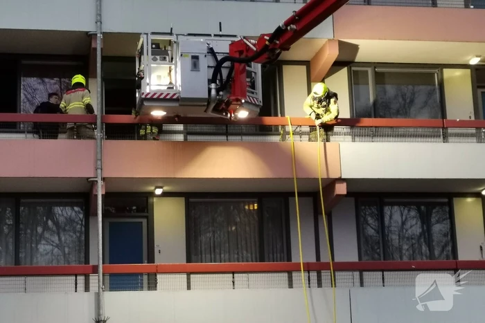 Brand op tweede etage in appartement
