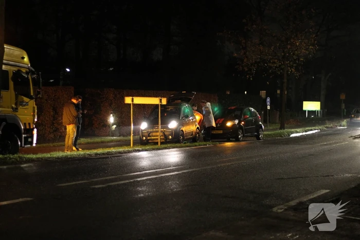 Botsing tussen vier auto's