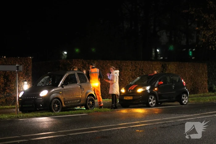 Botsing tussen vier auto's