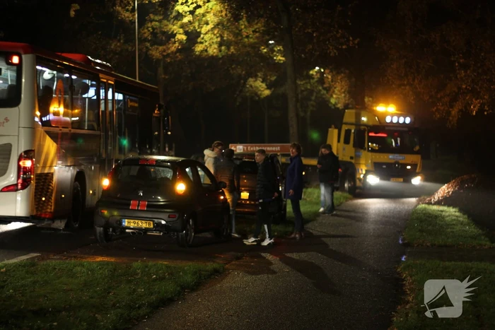Botsing tussen vier auto's