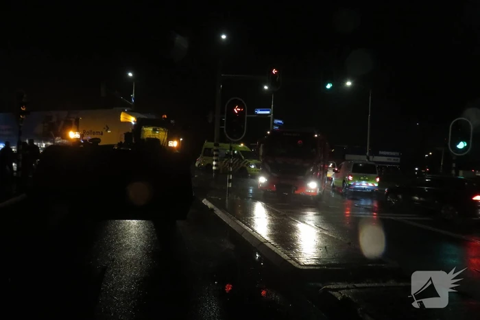 Ernstig ongeval tussen scooter en landbouwvoertuig