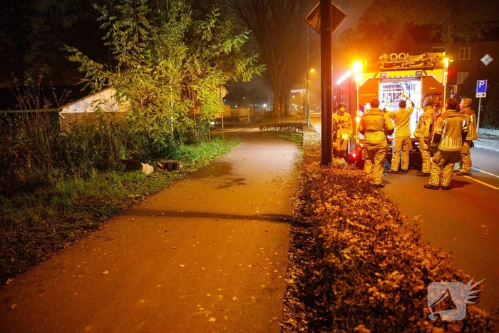 Restanten vuurwerk in brand gestoken
