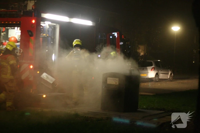 Brand in container snel geblust