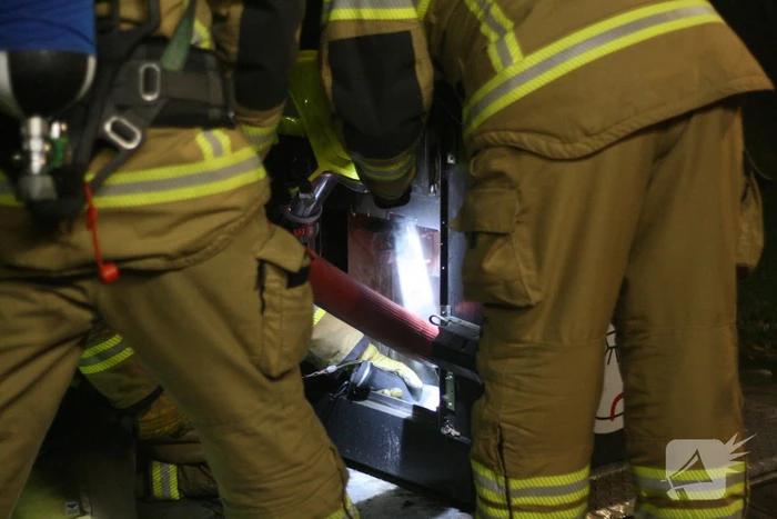 Brand in container snel geblust