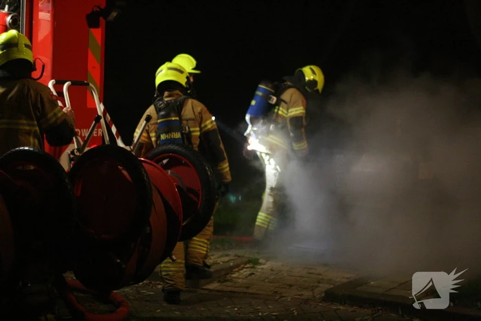 Brand in container snel geblust