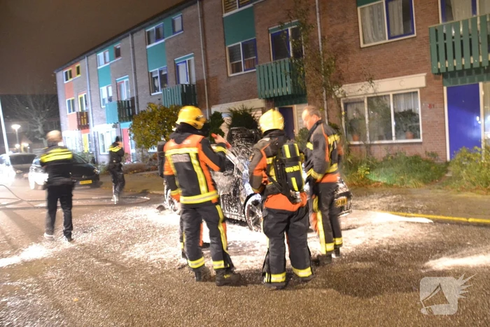Geparkeerde auto brandt volledig uit