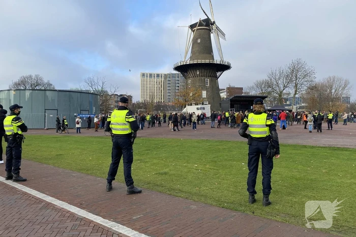 Demonstratie tegen corona vaccinaties