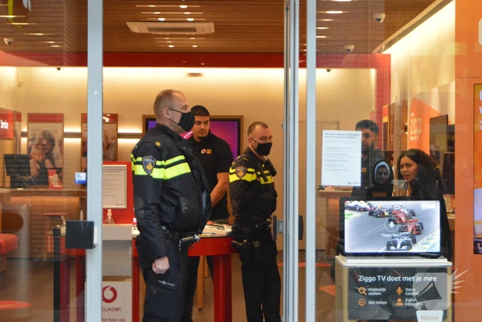 Overval op Vodafone winkel