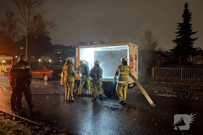 Brand in bezorgauto van Picnic