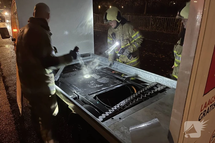 Brand in bezorgauto van Picnic