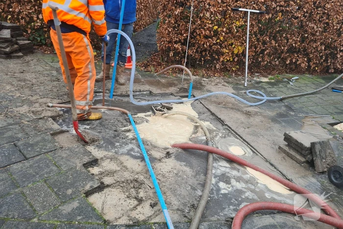 Waterleiding geraakt bij werkzaamheden