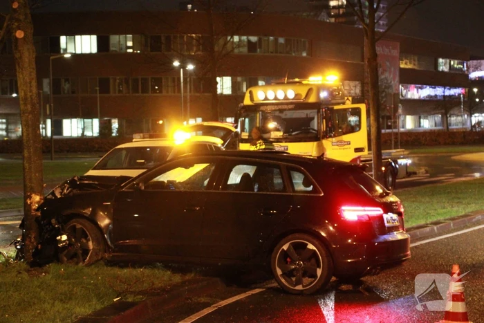 Automobilist verliest macht over het stuur en botst tegen boom
