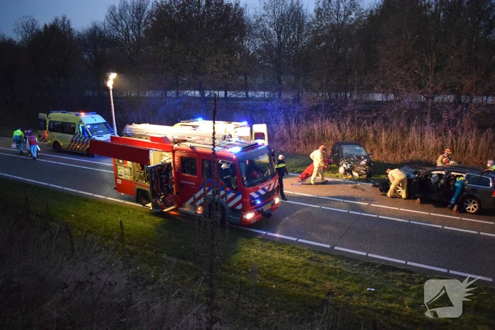 Ravage na botsing tussen twee voertuigen