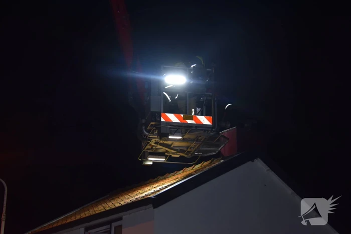 Schoorsteen geveegd na brand