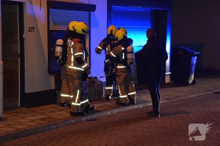 Schoorsteen geveegd na brand