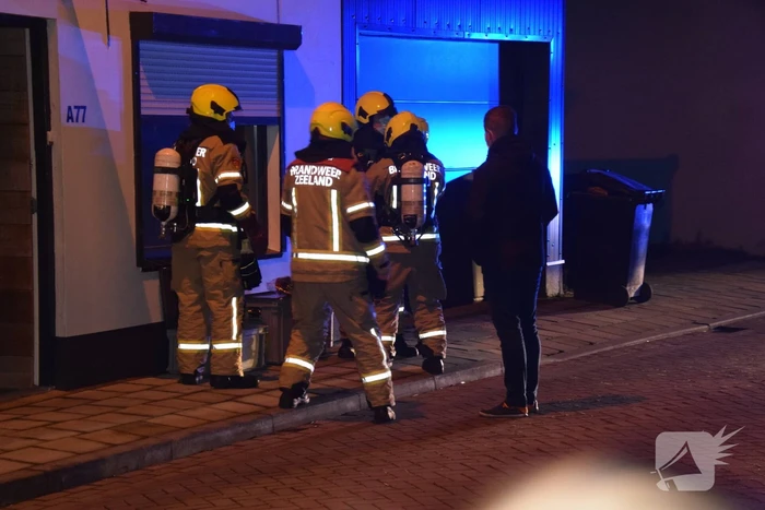 Schoorsteen geveegd na brand