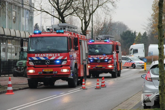 Gasleiding geraakt bij bushalte
