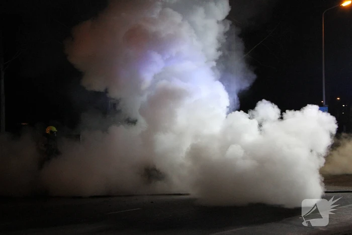 Auto verwoest door brand