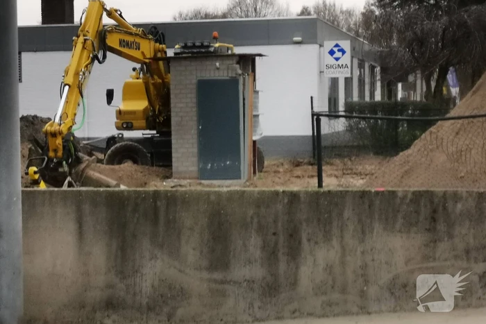 Gasleiding geraakt bij graafwerkzaamheden