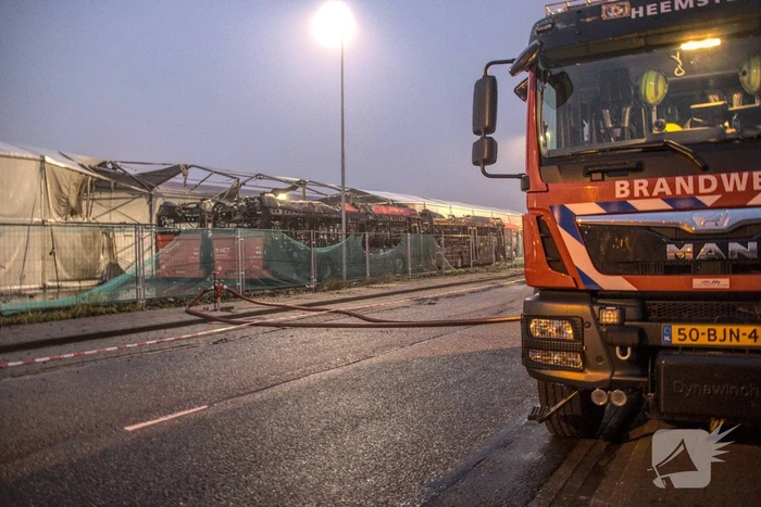Meerdere stadsbussen in brand