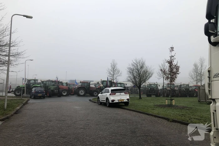 Boerenprotest bij distributiecentrum Albert Heijn