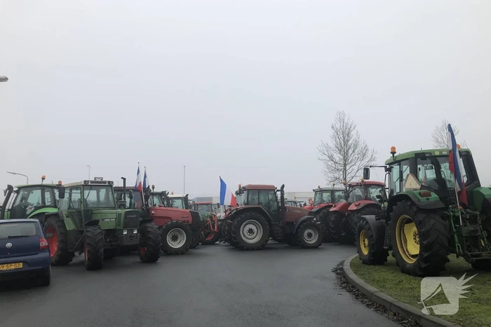 Boerenprotest bij distributiecentrum Albert Heijn