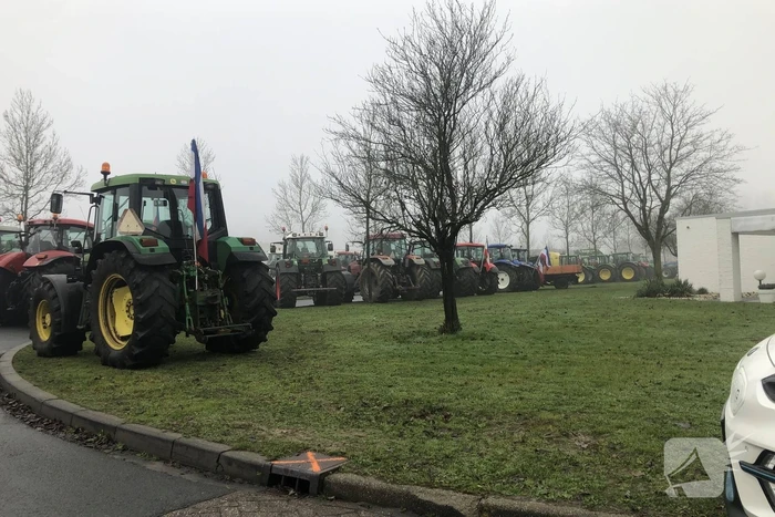 Boerenprotest bij distributiecentrum Albert Heijn
