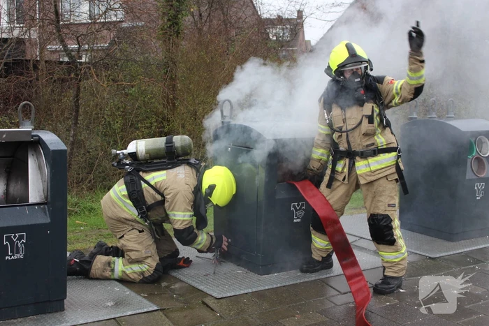 Brand in ondergrondse container geblust