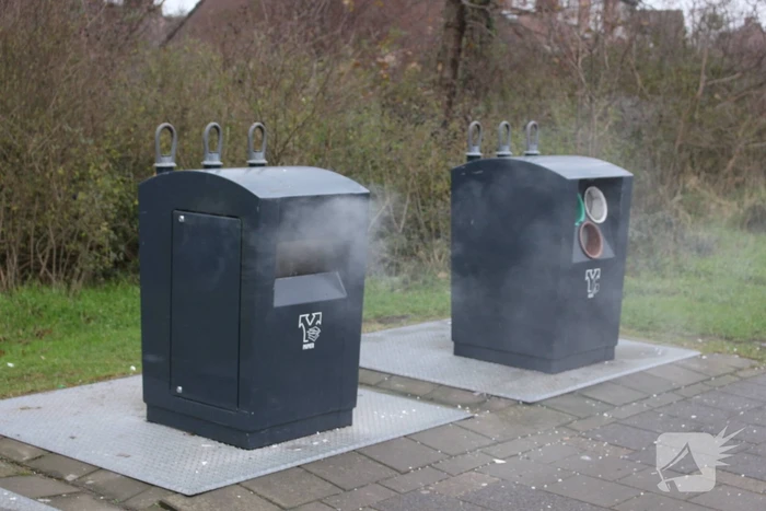 Brand in ondergrondse container geblust