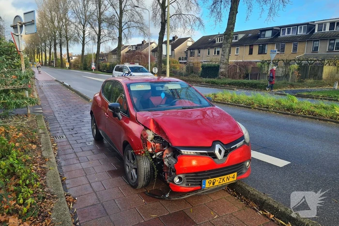 Auto en bushokje gesloopt
