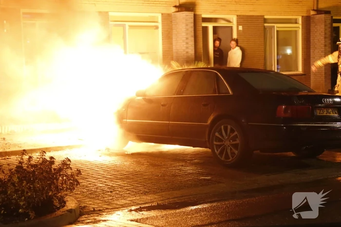 Geparkeerde auto brandt volledig uit