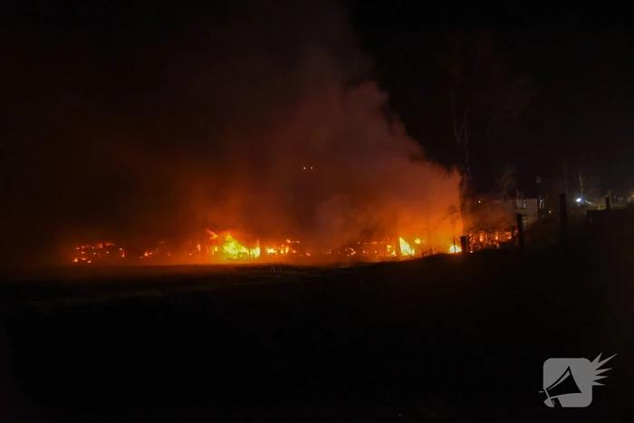 Bussen in brand bij Firma Maliepaard