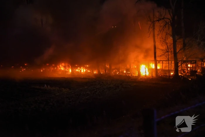 Bussen in brand bij Firma Maliepaard
