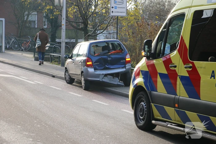 Schade na kop-staart aanrijding