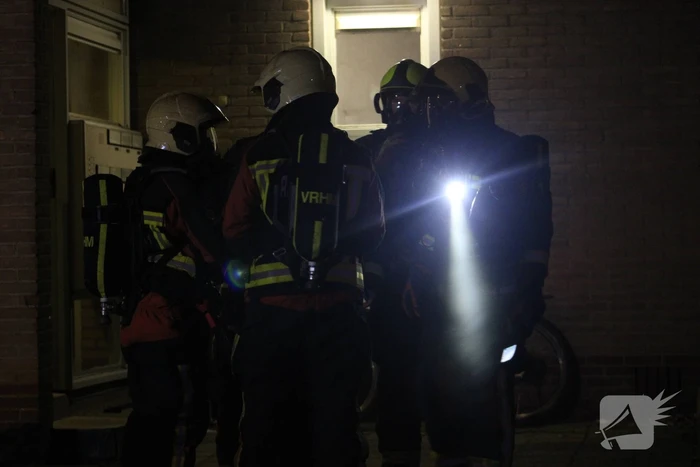Brand in kelderbox van flat